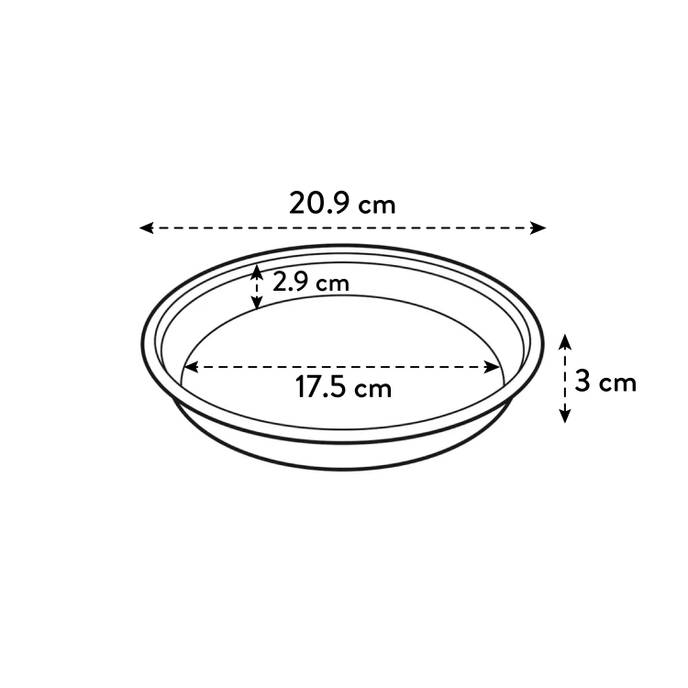 uni-saucer round 21cm trasparente